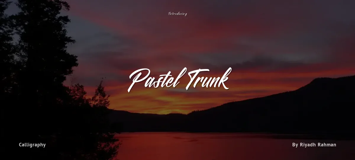 Pastel Trunk font preview