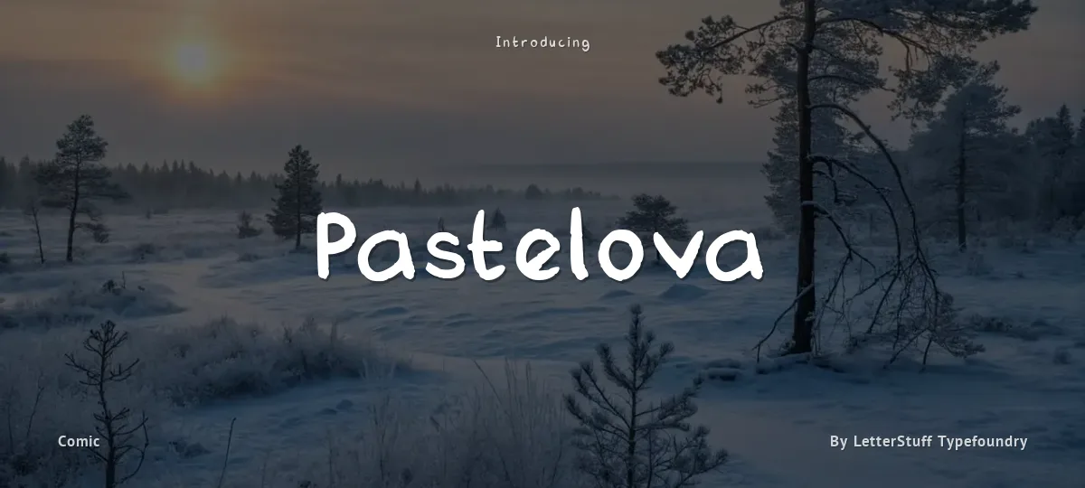 Pastelova font preview