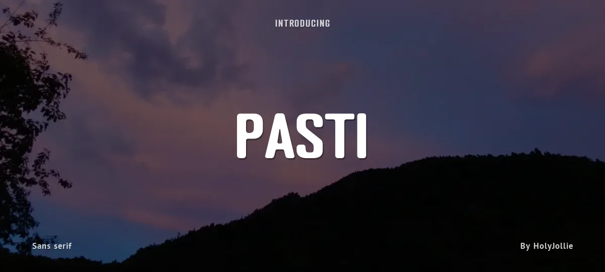 Pasti font preview
