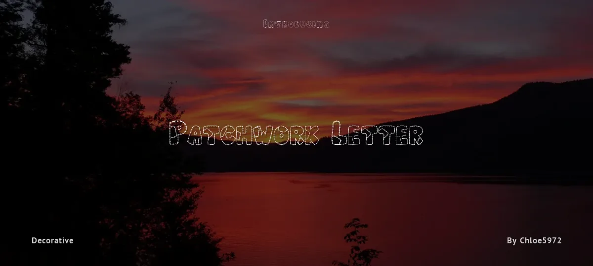 Patchwork Letter font preview