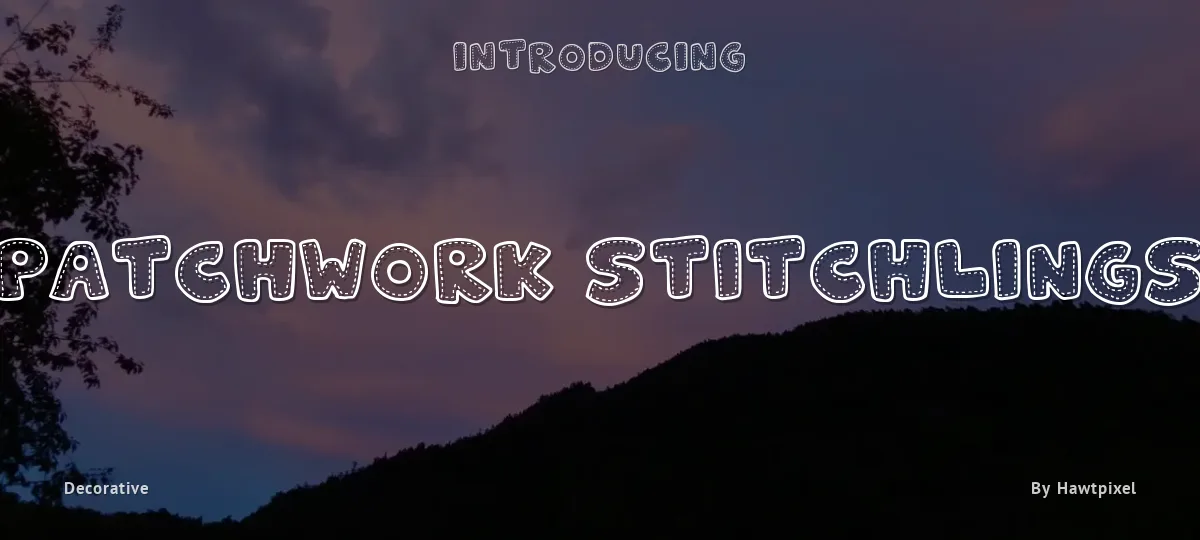 Patchwork Stitchlings font preview