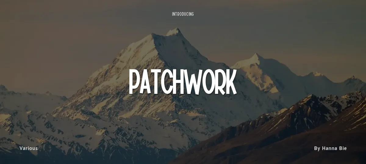 Patchwork font preview