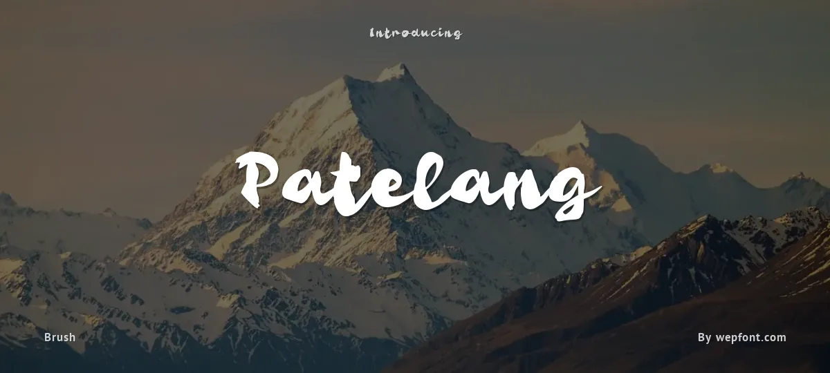 Patelang font preview