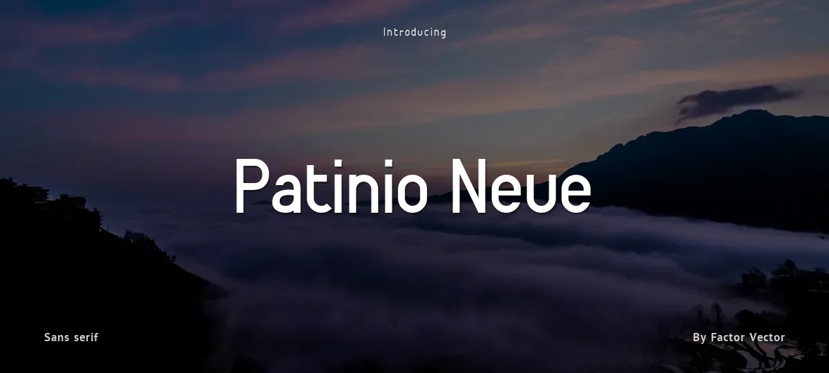 Patinio Neue font preview