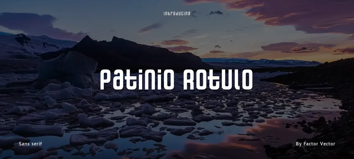 Patinio Rotulo font preview
