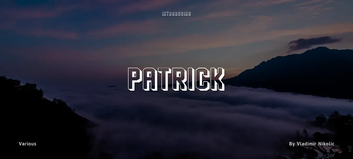 Patrick font preview