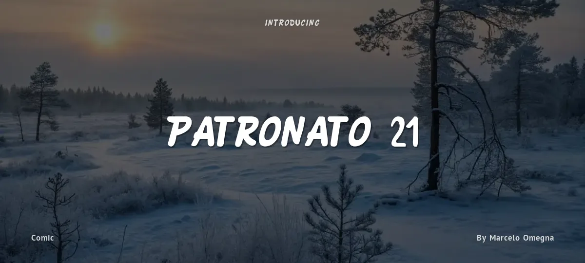 Patronato 21 font preview