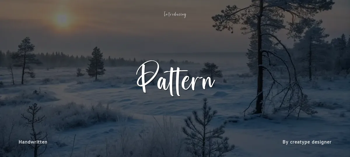 Pattern font preview