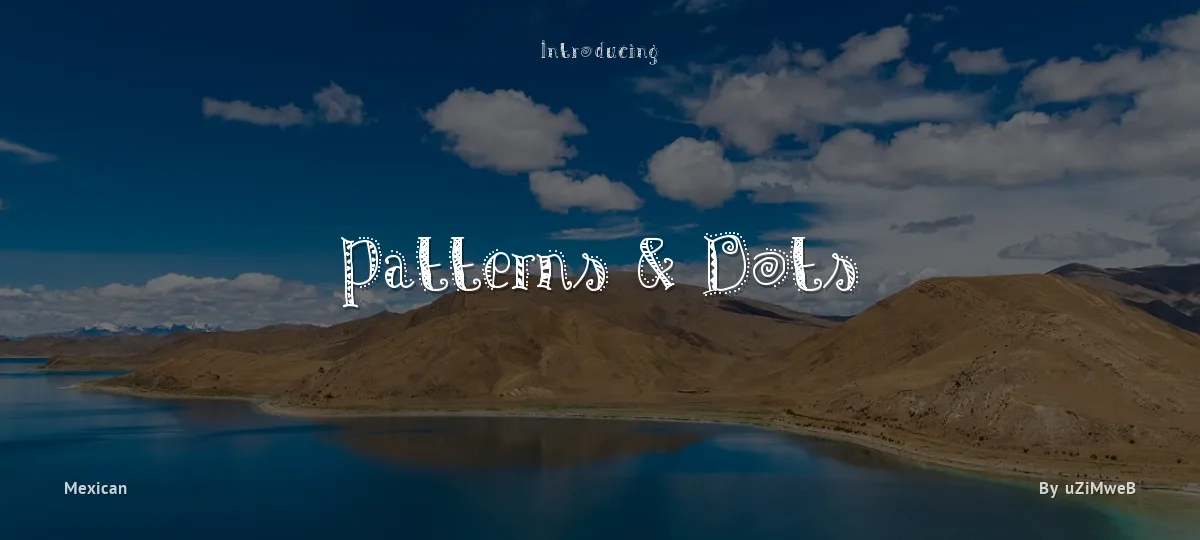 Patterns & Dots font preview