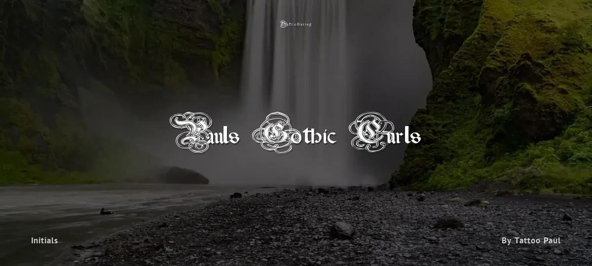 Pauls Gothic Curls font preview