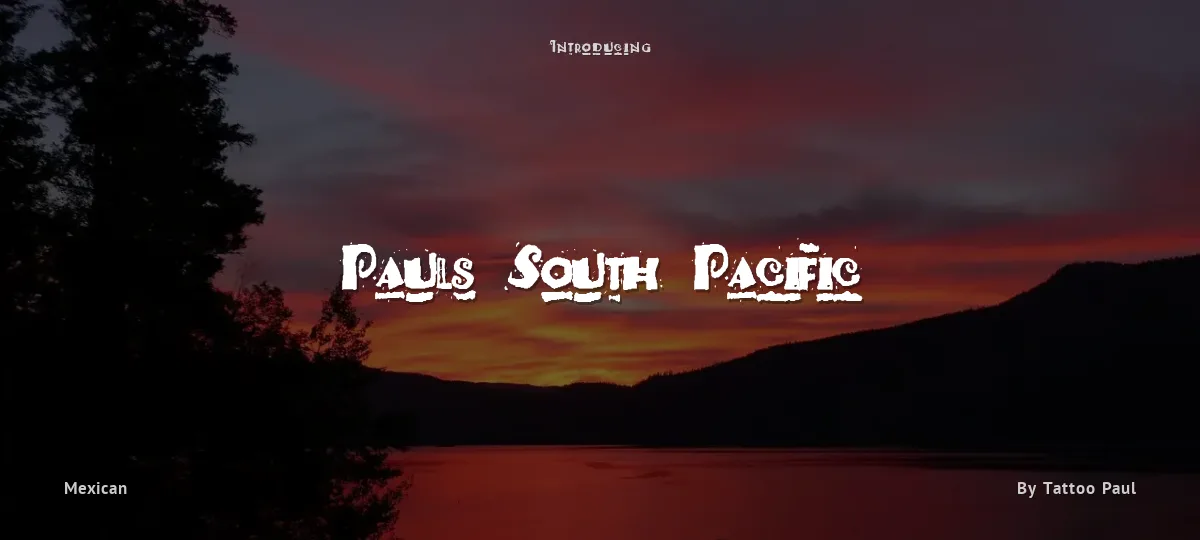 Pauls South Pacific font preview