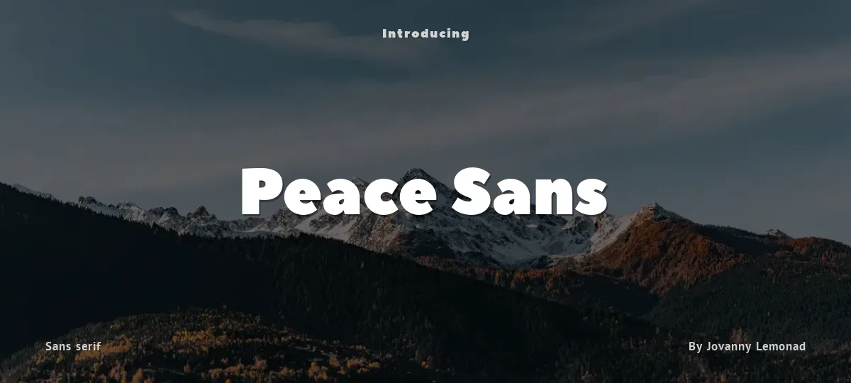Peace Sans font preview