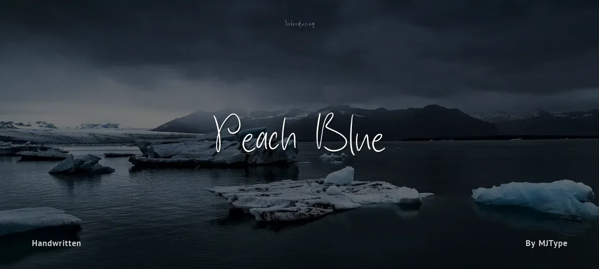 Peach Blue font preview