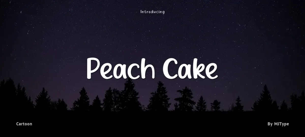 Peach Cake font preview