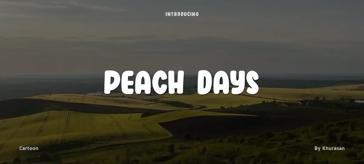 Peach Days font preview