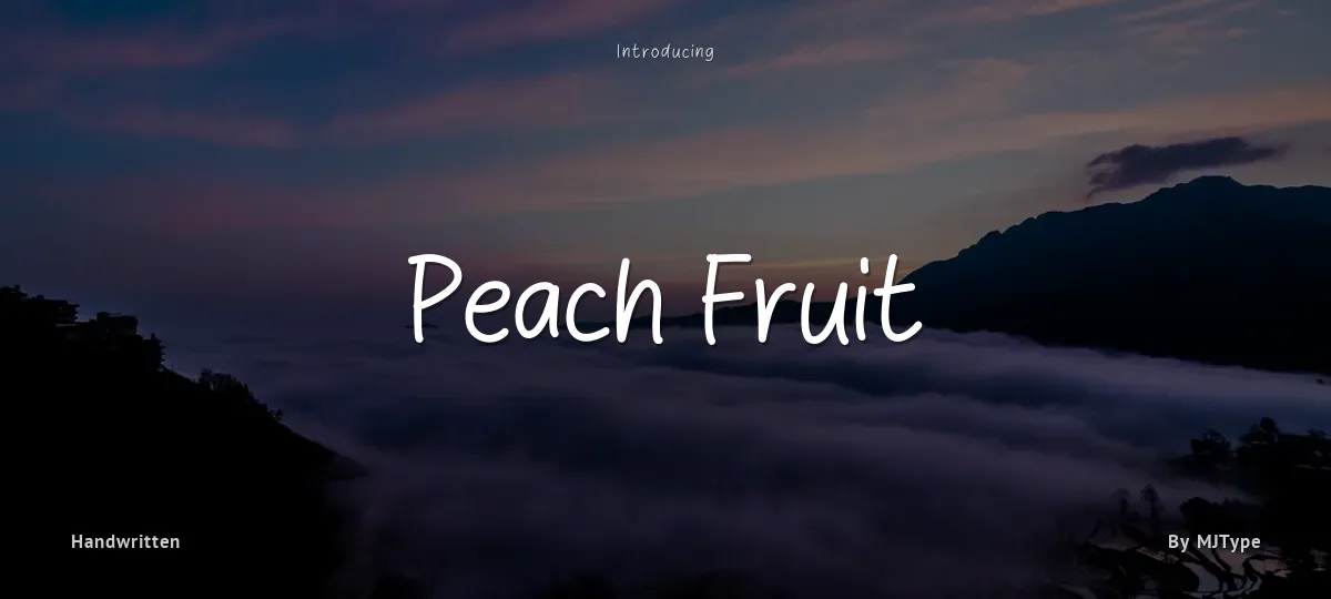 Peach Fruit font preview