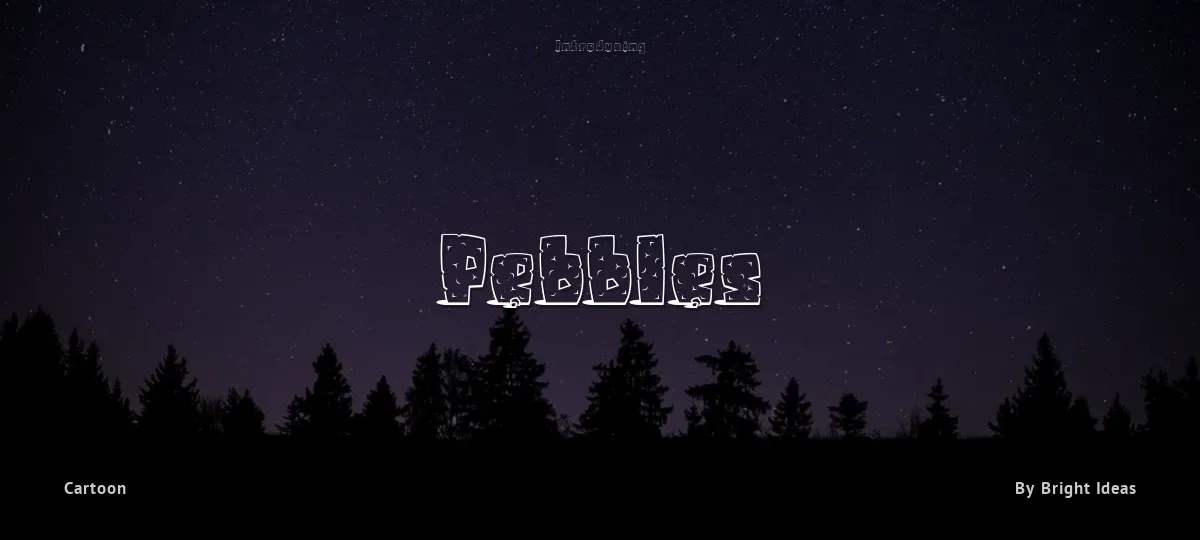 Pebbles font preview