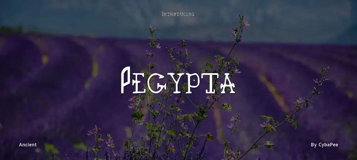 Pegypta font preview