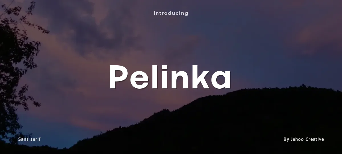 Pelinka font preview