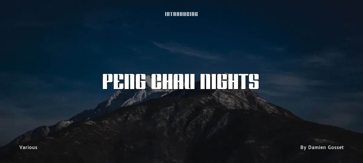 Peng Chau Nights font preview