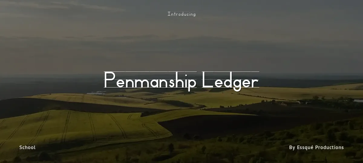 Penmanship Ledger font preview