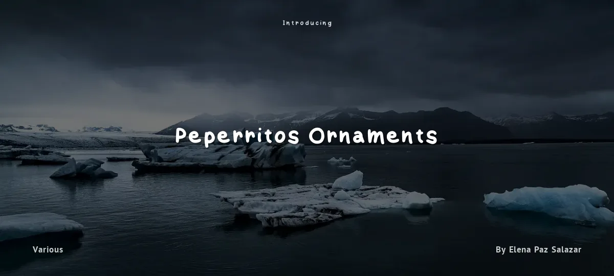 Peperritos Ornaments font preview
