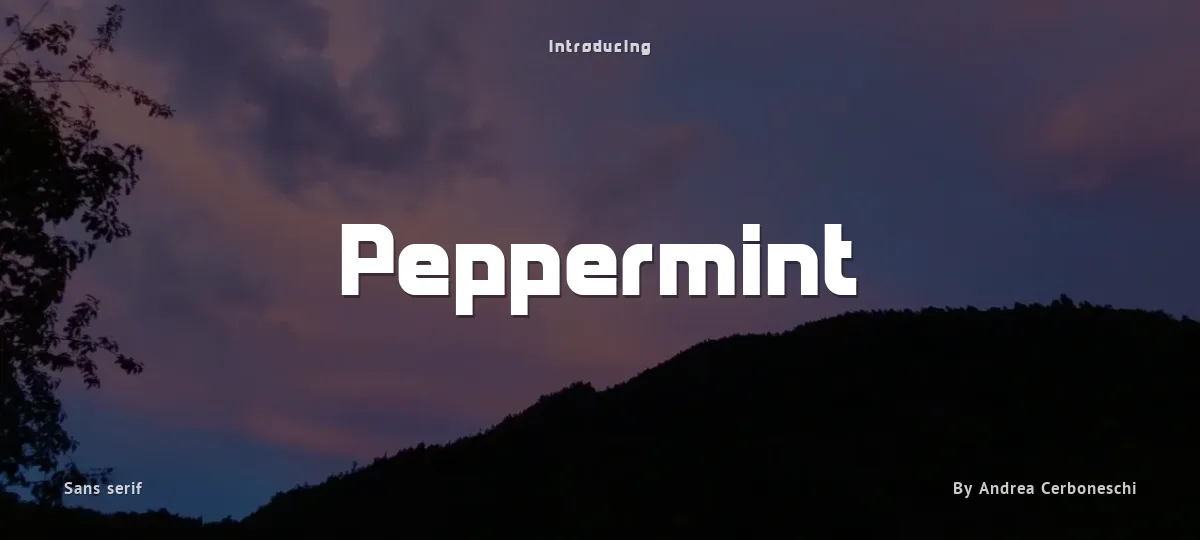 Peppermint font preview