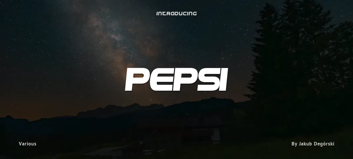 Pepsi font preview