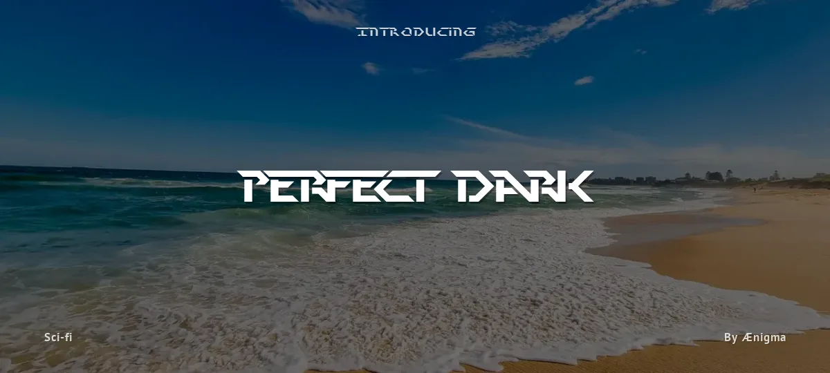 Perfect Dark font preview