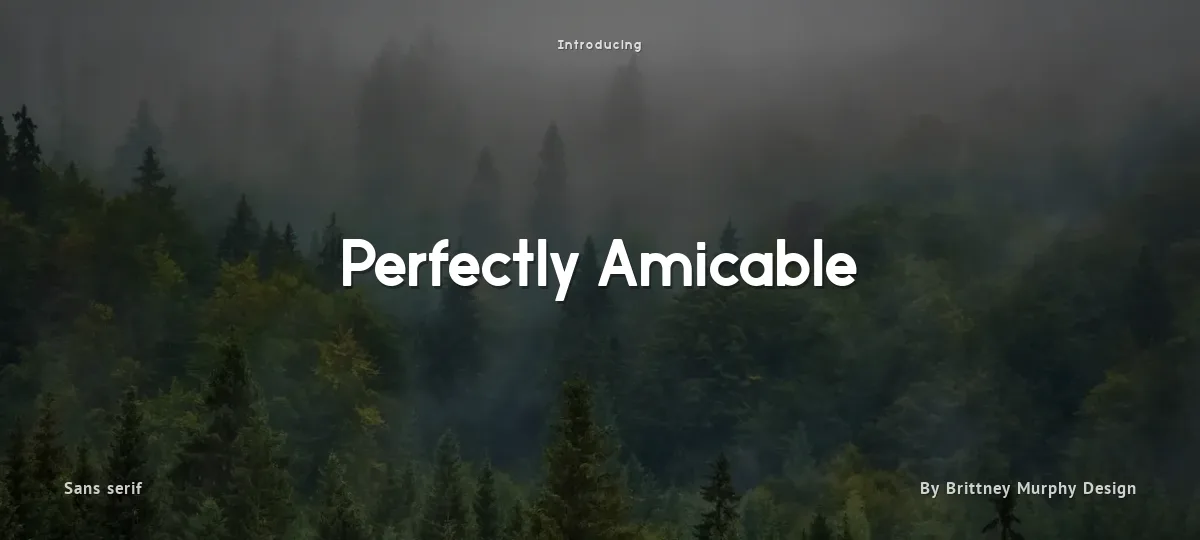 Perfectly Amicable font preview