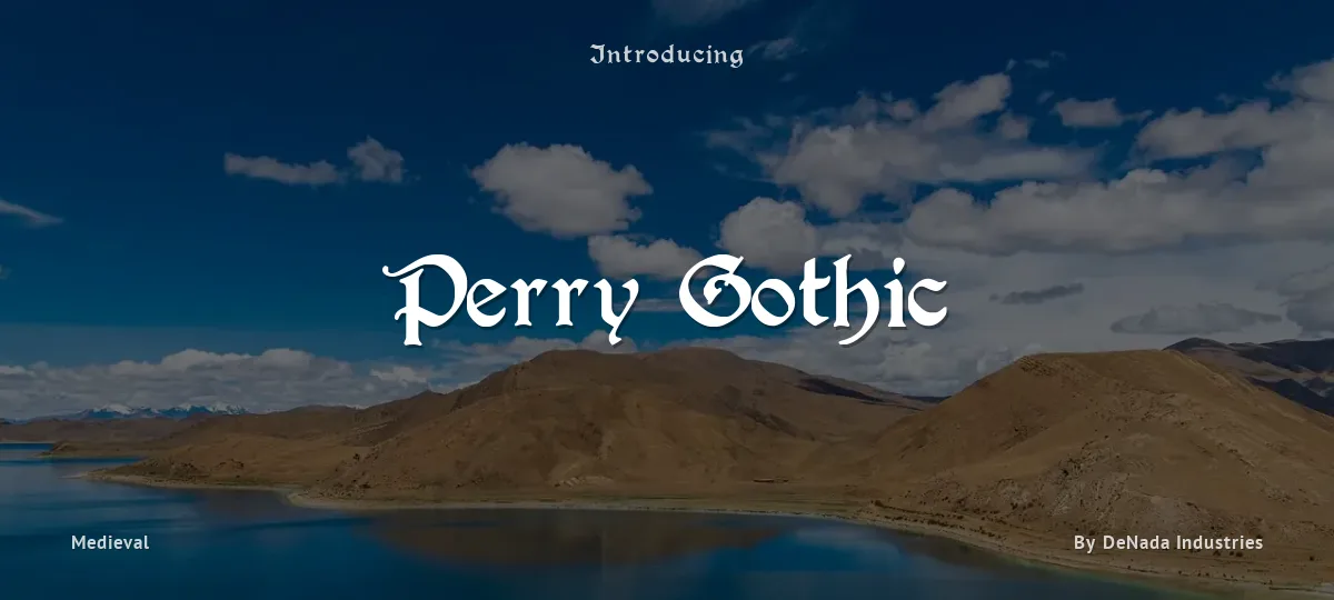Perry Gothic font preview