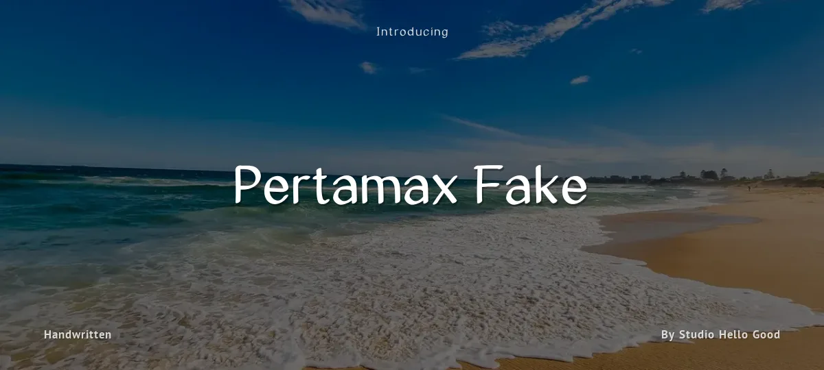 Pertamax Fake font preview