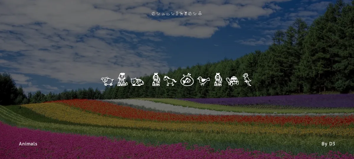 Pet Animals font preview
