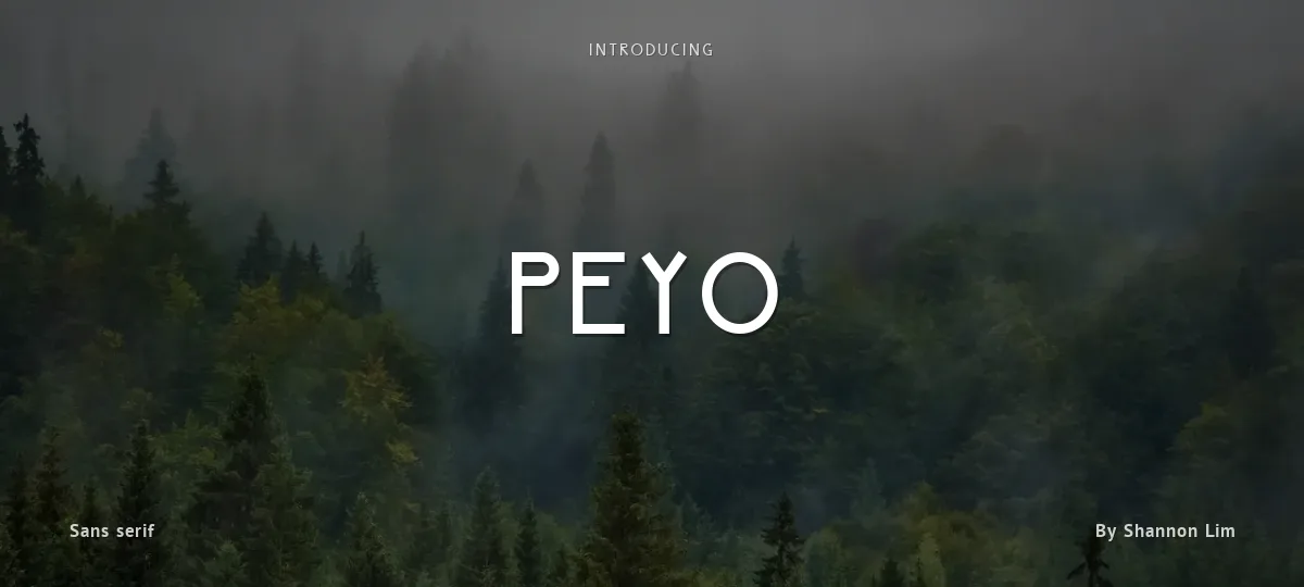 Peyo font preview
