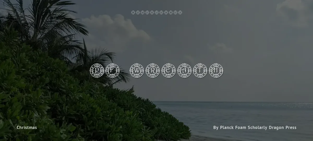 PF Wreath font preview