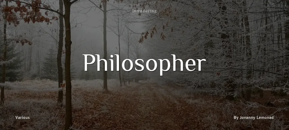 Philosopher font preview