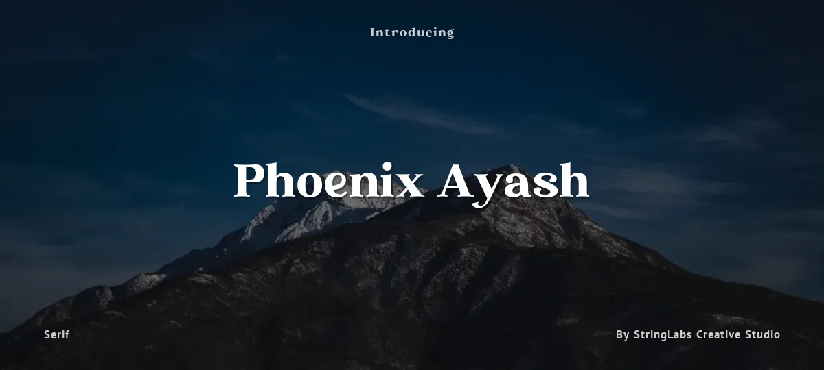 Phoenix Ayash font preview