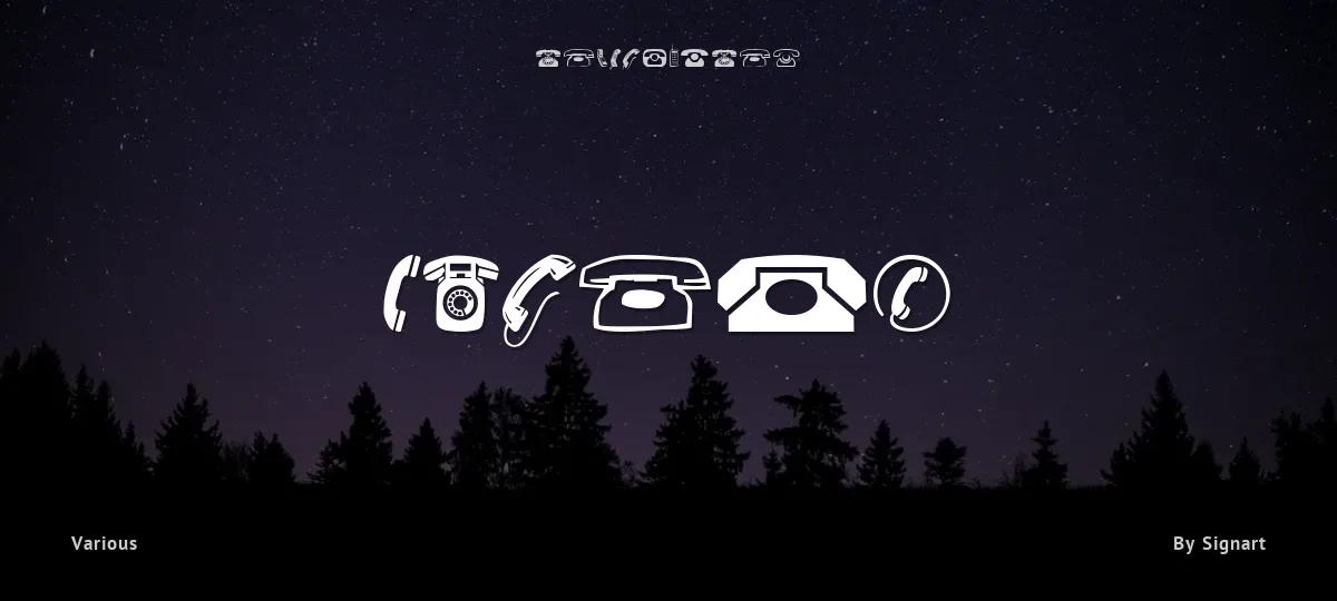 Phones font preview