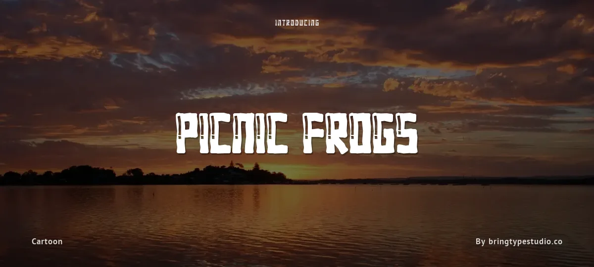 Picnic Frogs font preview