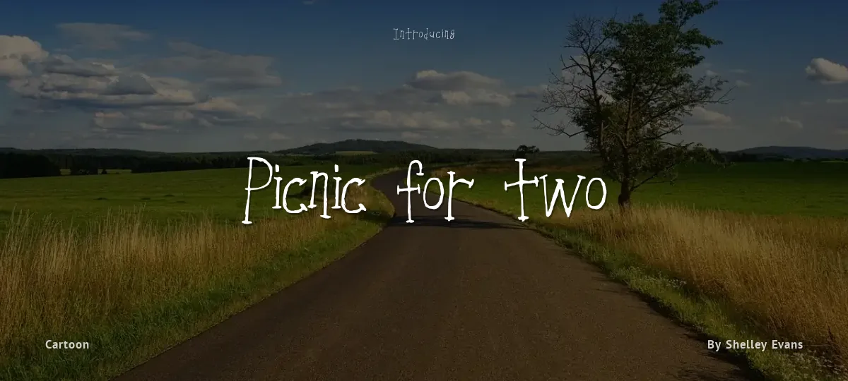 Picnic for two font preview