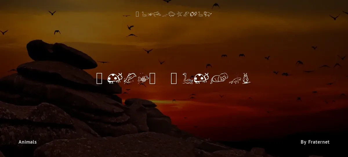 Pict' Animos font preview