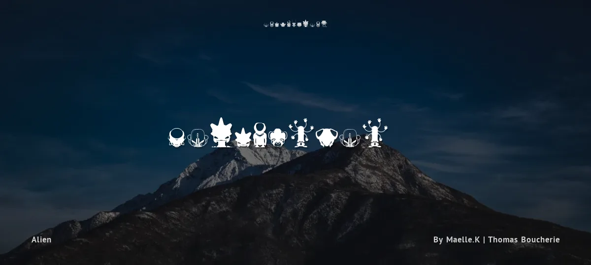 Pictoserie 5 font preview