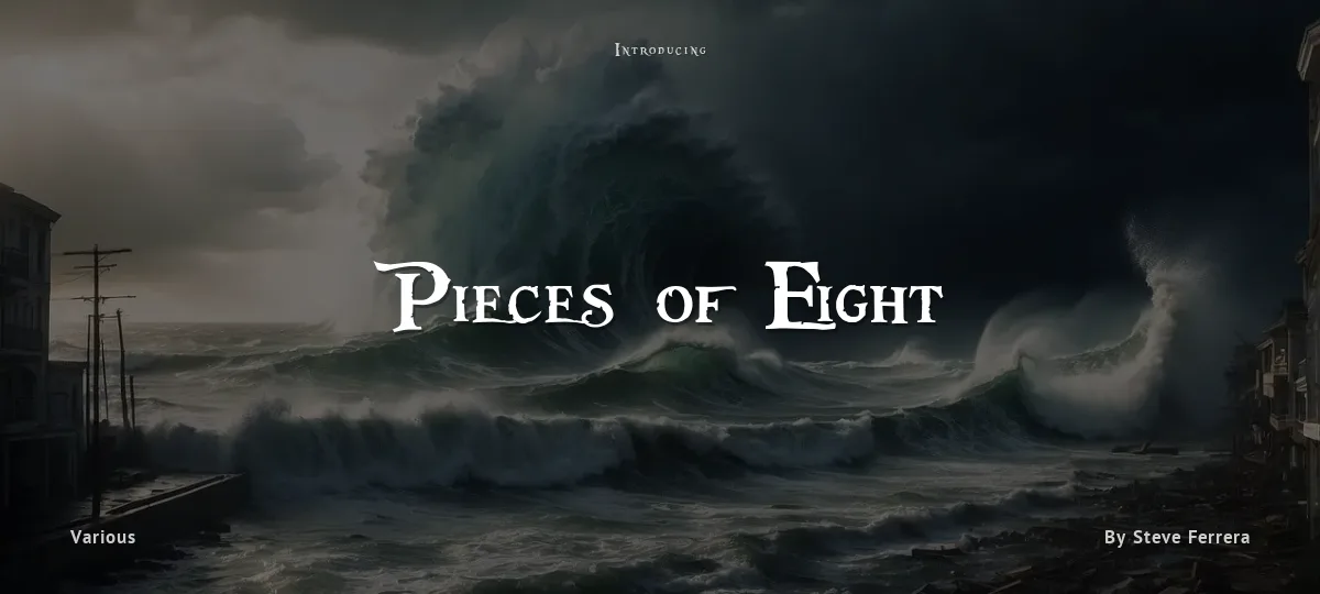Pieces of Eight font preview