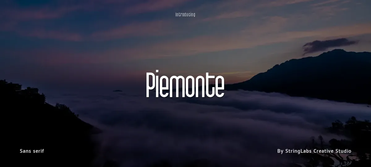 Piemonte font preview