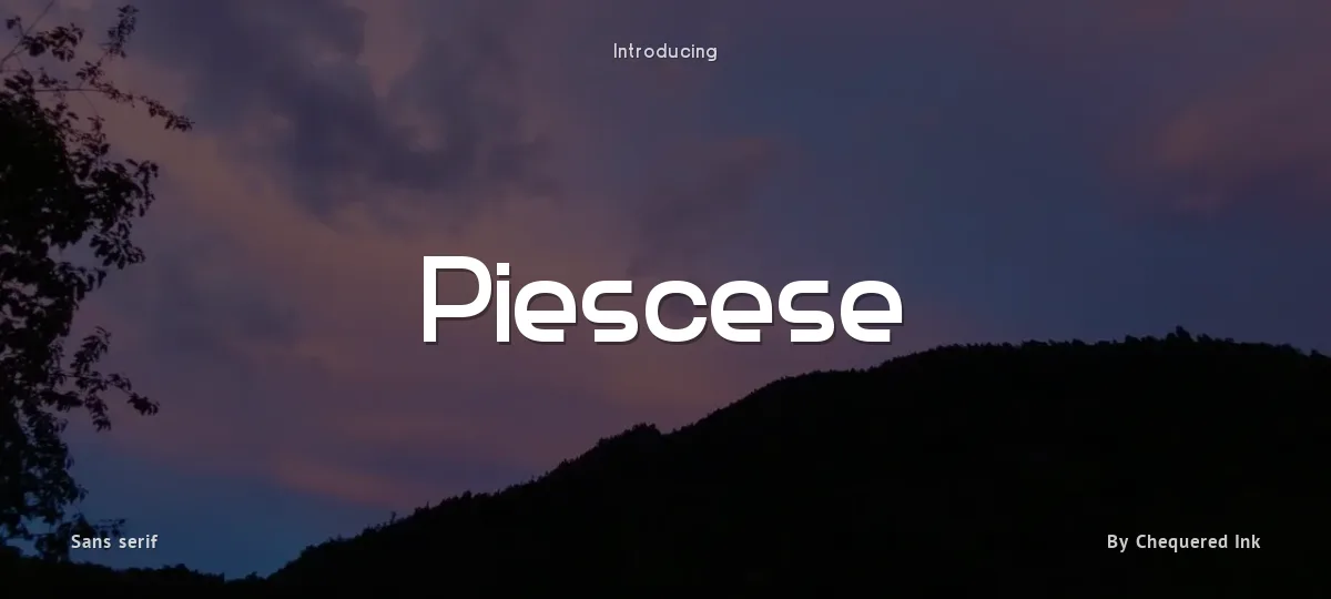 Piescese font preview