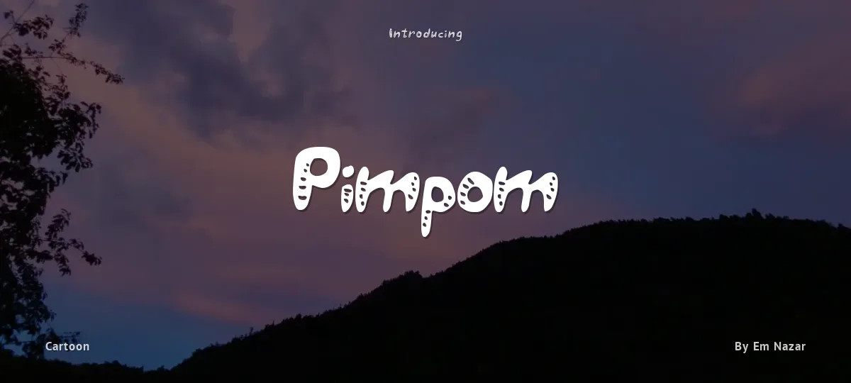 Pimpom font preview