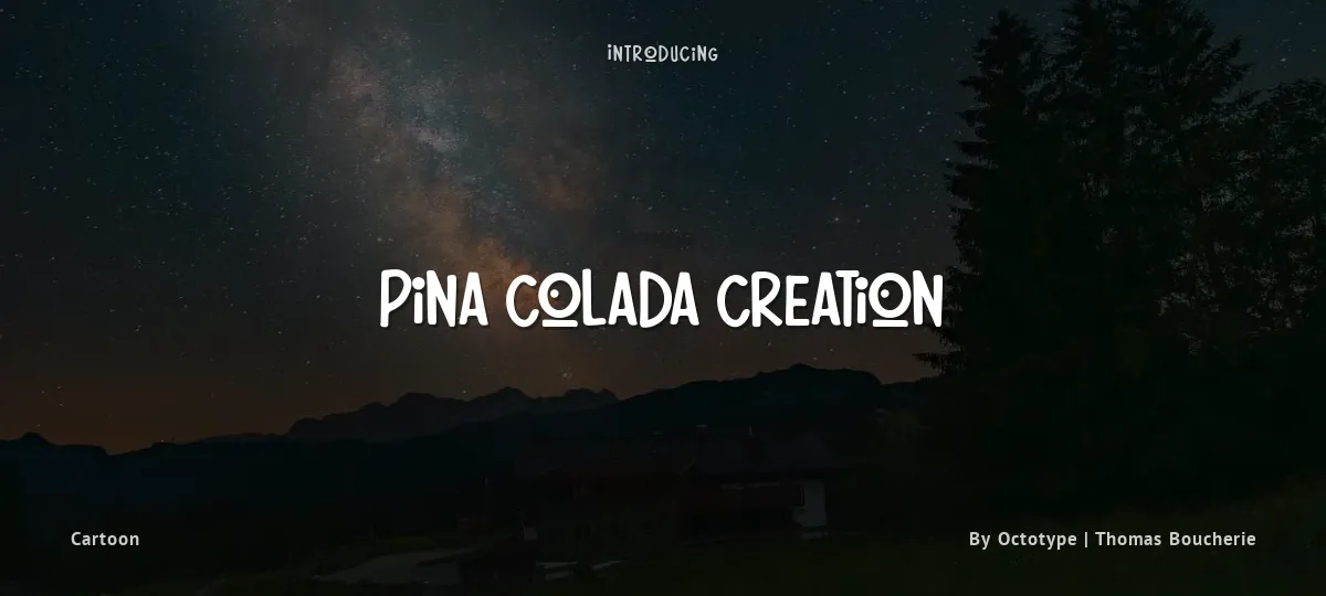 Pina Colada Creation font preview