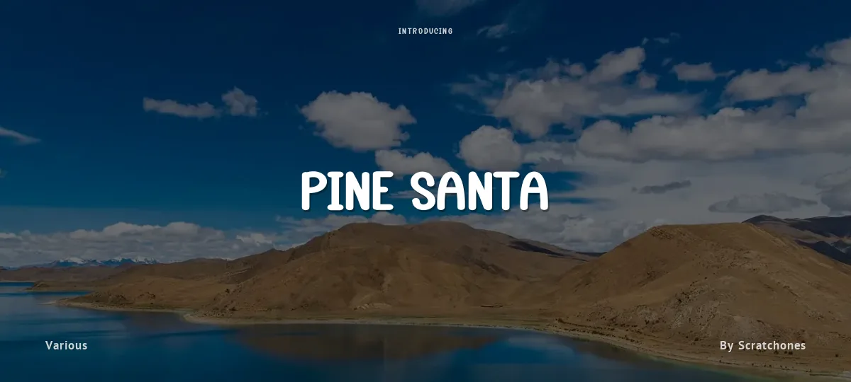 Pine Santa font preview