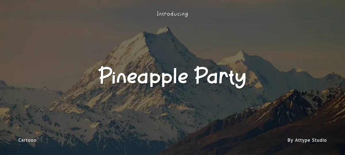 Pineapple Party font preview