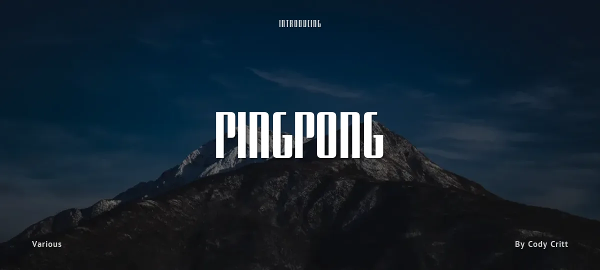 PingPong font preview